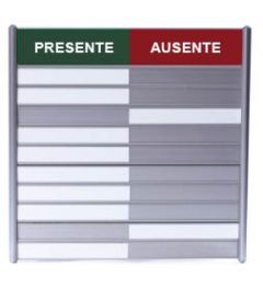 Tabla de Asistencia | Presente - Ausente| Con 10 casilleros | Verde - Rojo