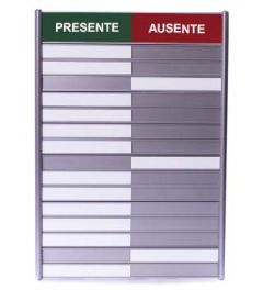 Tabla de Asistencia | Presente - Ausente| Con 15 casilleros | Verde - Rojo