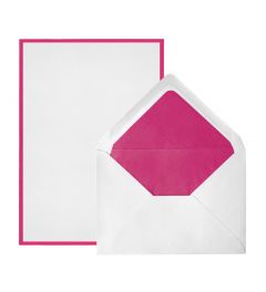 Crown Mill | enveloppen en vellen A5 | wit - fuchsia