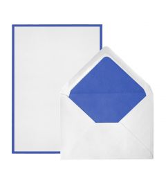 Crown Mill | enveloppen en vellen A5 | wit - royal blauw